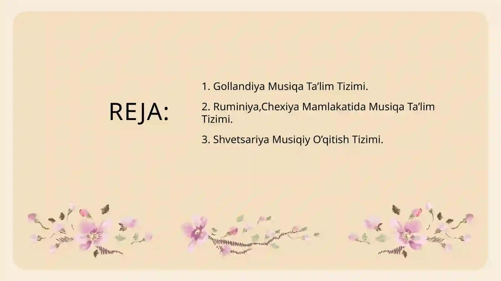 Gollandiya Musiqa Ta’lim 2