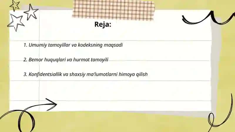 Tibbiyot xodimlarining odob-axloq kodeksi 2