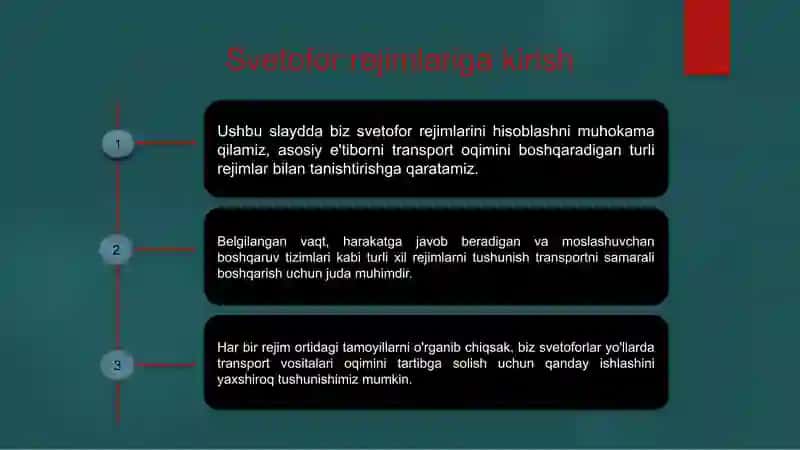 Svetaforning ishlash rejimlari 2