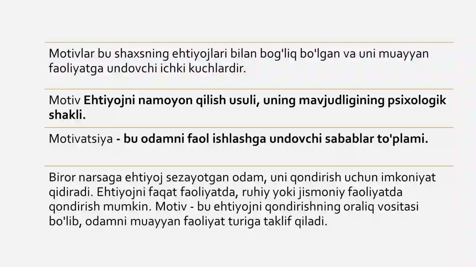 BOSHQARUVCHINING FAOLIYAT MOTIVLARI 2