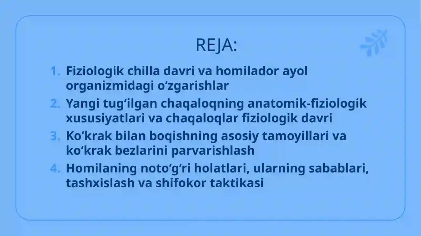 Fiziologikchilla davri va homiladorlik 2