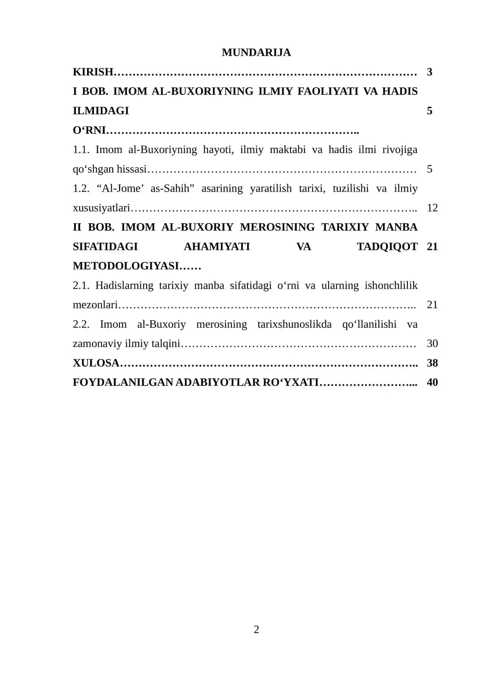 Imom al-Buxoriyning ilmiy merosi tarixiy manba sifatida 2