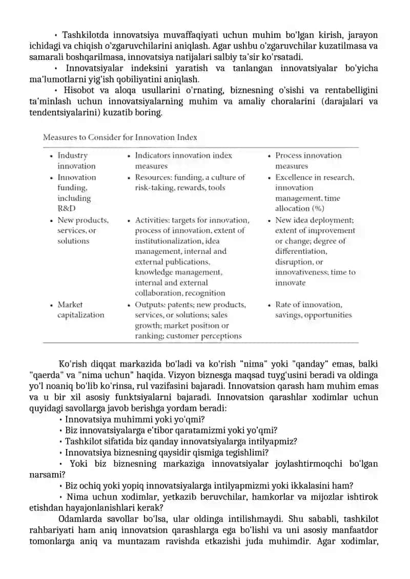 Innovatsion jarayonni tahlil qilish uchun SIPOC modeli 2