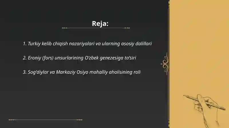 Oʻzbek xalqining genezesi haqidagi qarashlar va gʻoyalar 2