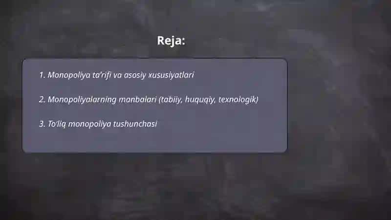 Monopoliya va uning turlari 2
