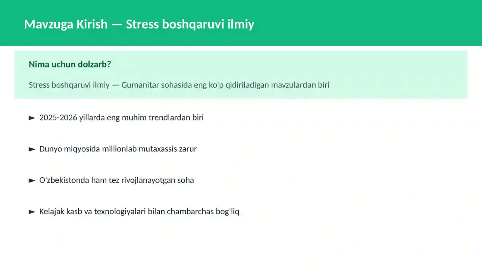 Stress boshqaruvi ilmiy 2