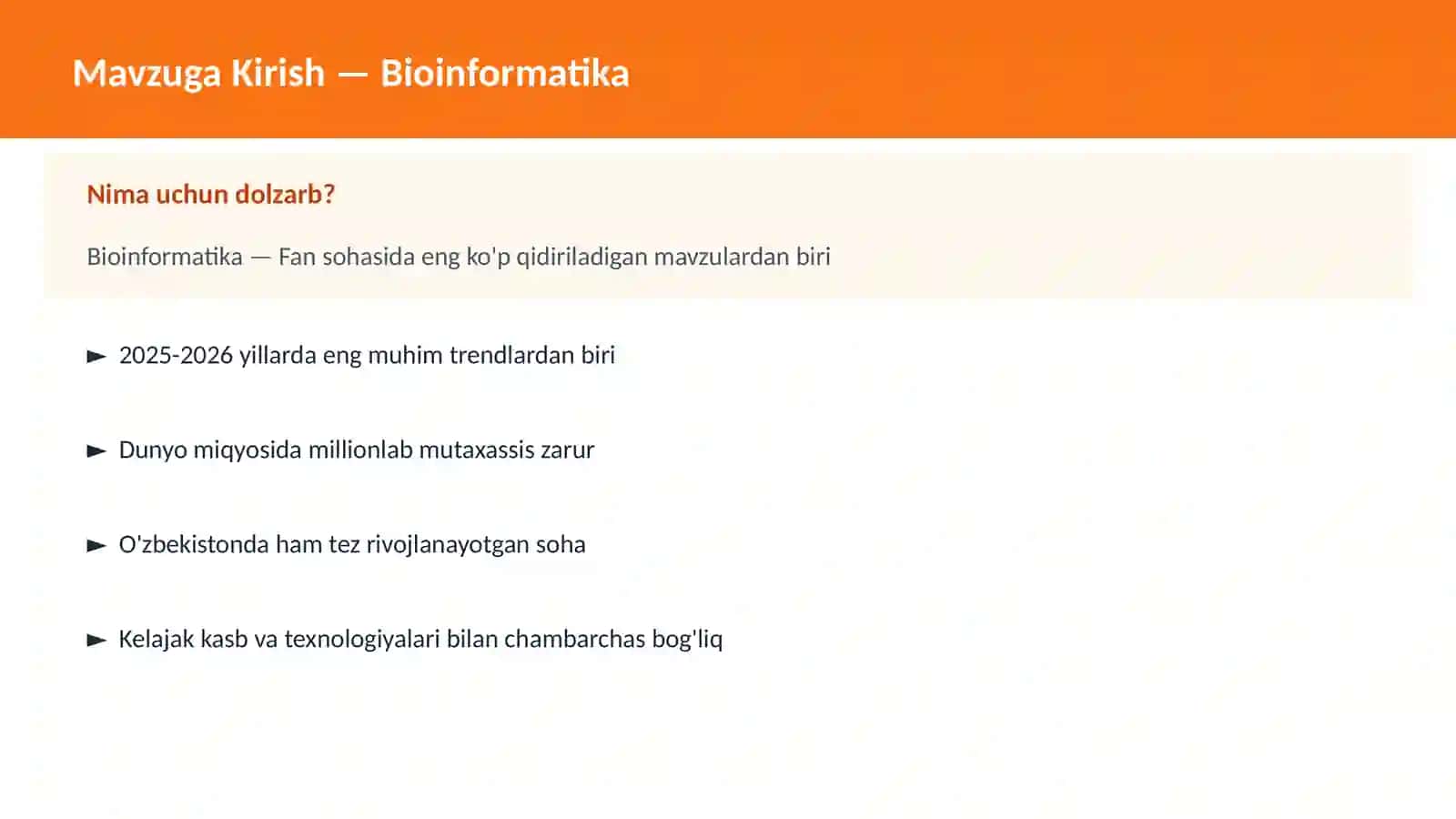 Bioinformatika 2