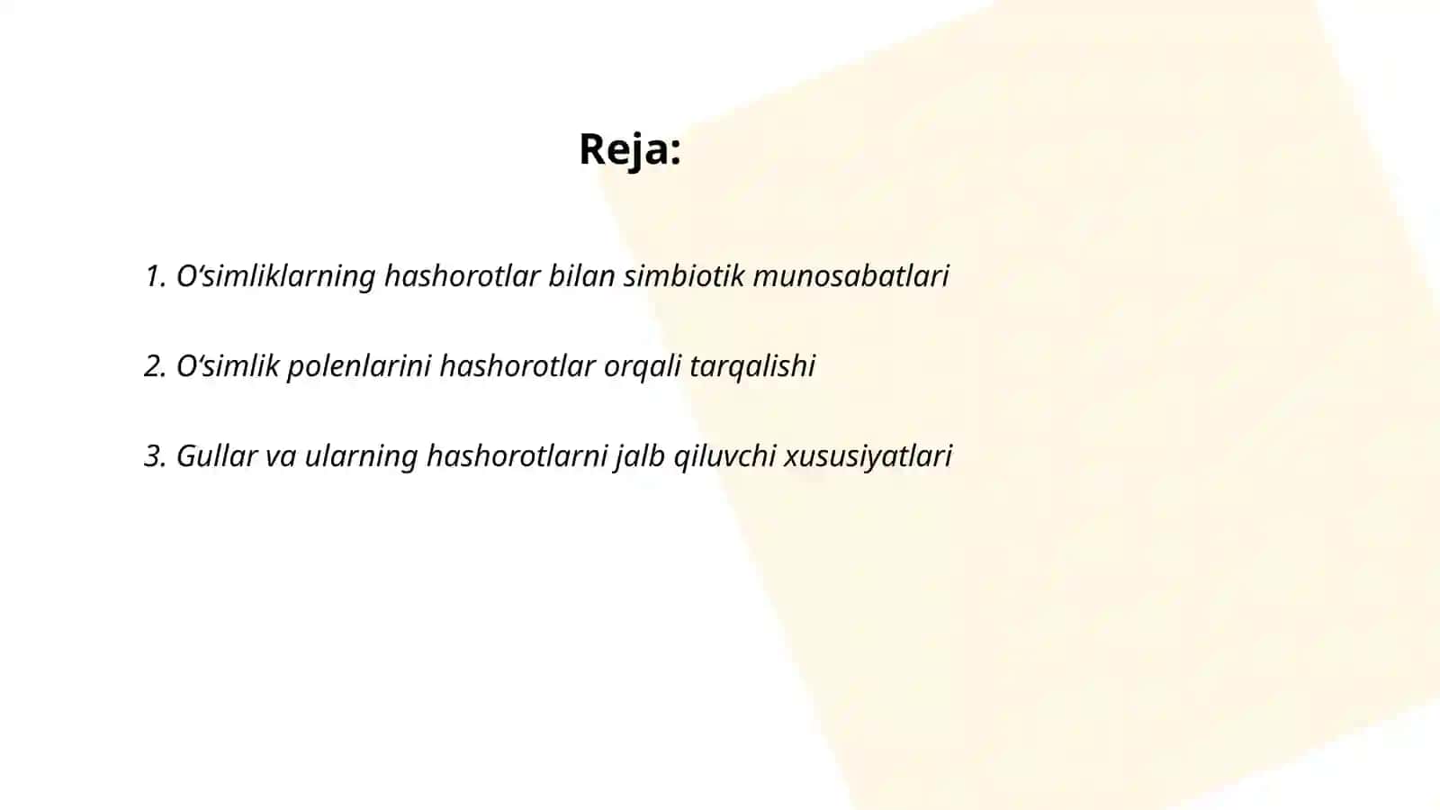 Oʻsimliklarning hashorotlar bilan bogʻliq xususiyatlari 2