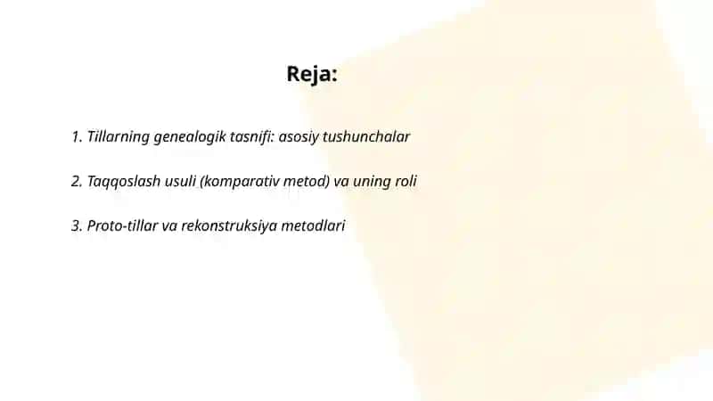Tillarning genealogık tasnıfı 2