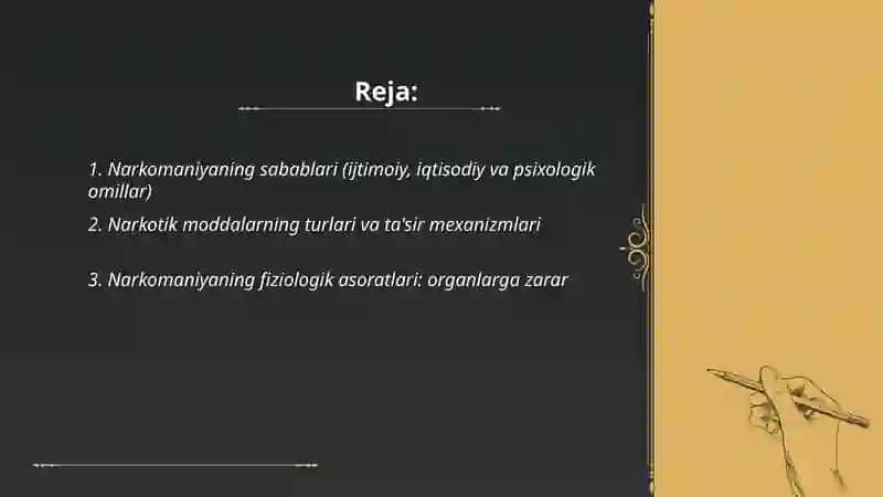Narkamaniya va uning asoratlari 2