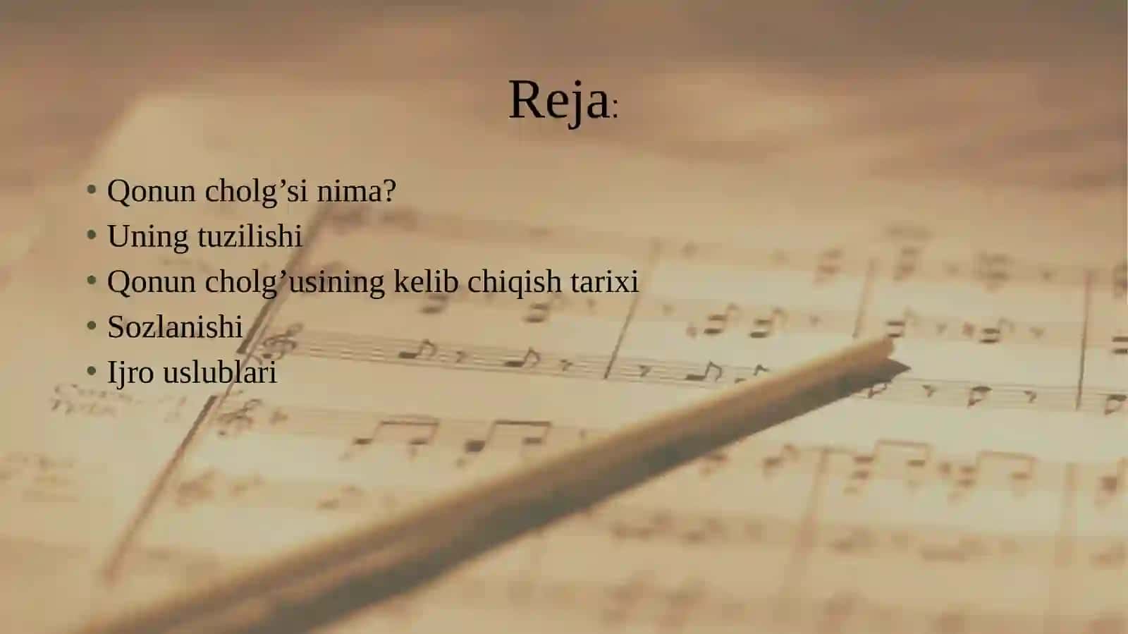 Ko'hna cholg'u fanidan taqdimot ishi 2