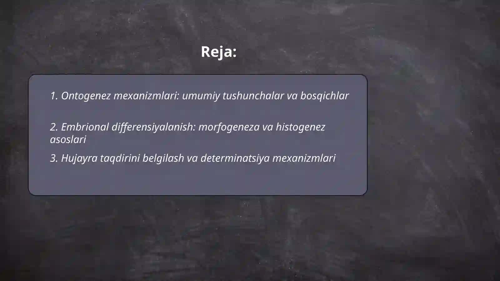 Ontogenez mexanizmlari 2