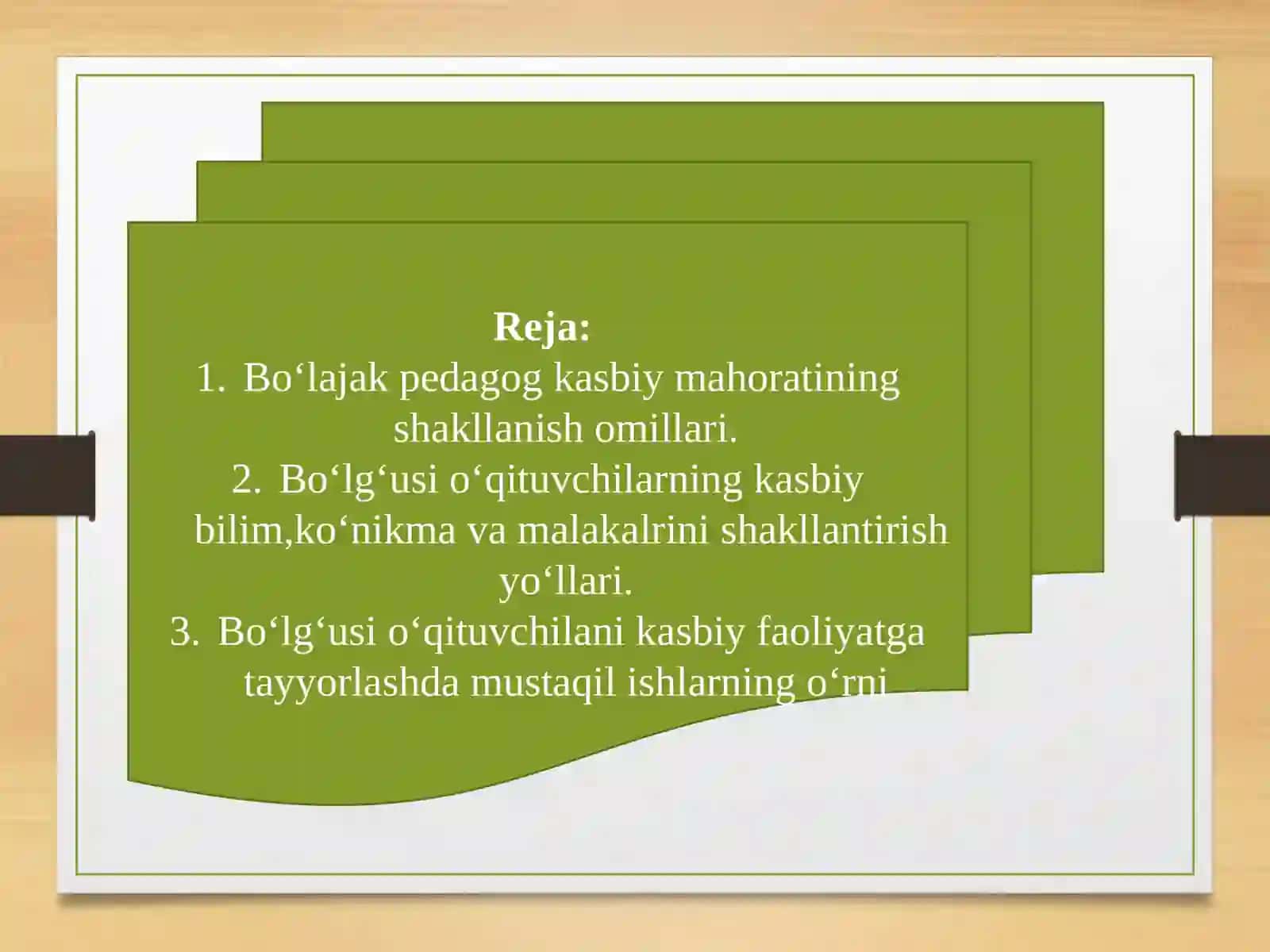 Mutaxassislik fanini o‘qitish metodikasi 2
