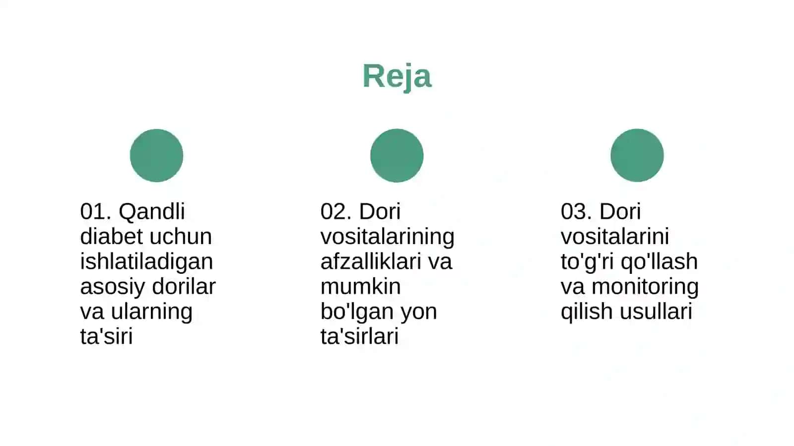 Qandli diabetni davolashda ishlatiladigan dori vositalari 2