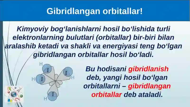Organik birikmalarda uglerod atomining gibridlanishi 2