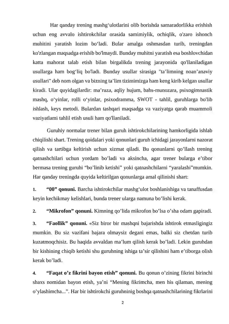 Sosial psixologik trening 2