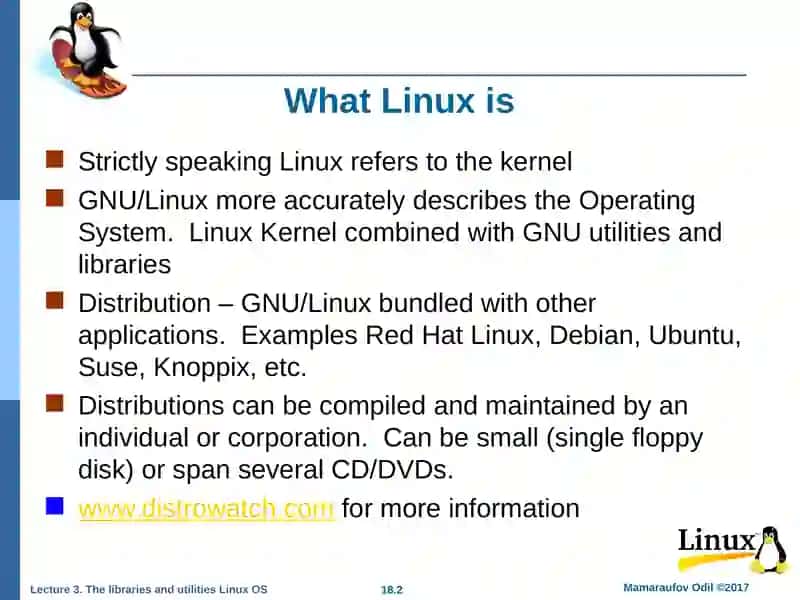 Lecture 3:The libraries and utilities Linux OS 2