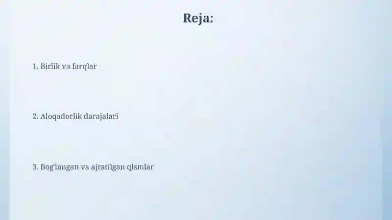 Uyushiq va ajratilgan bo'laklar 2