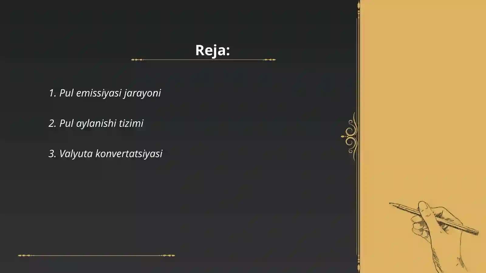 Pulni muomalaga chiqarish va olish jarayonlari 2