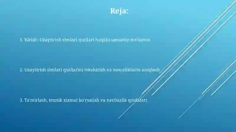 Uzatish kabeli qutilari 2