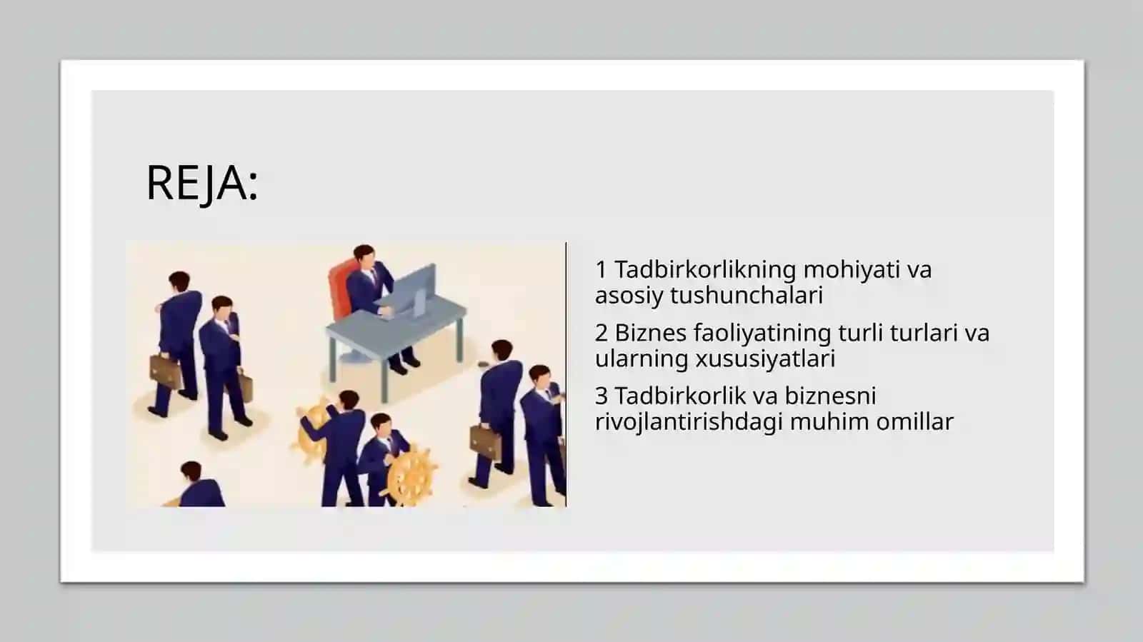 Tadbirkorlik va biznes faoliyati 2