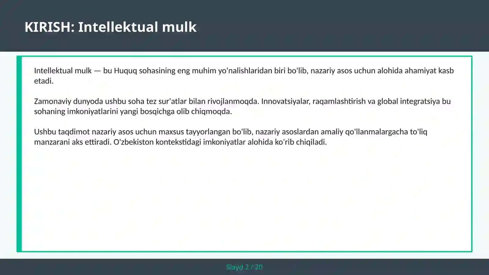 Intellektual mulk 2