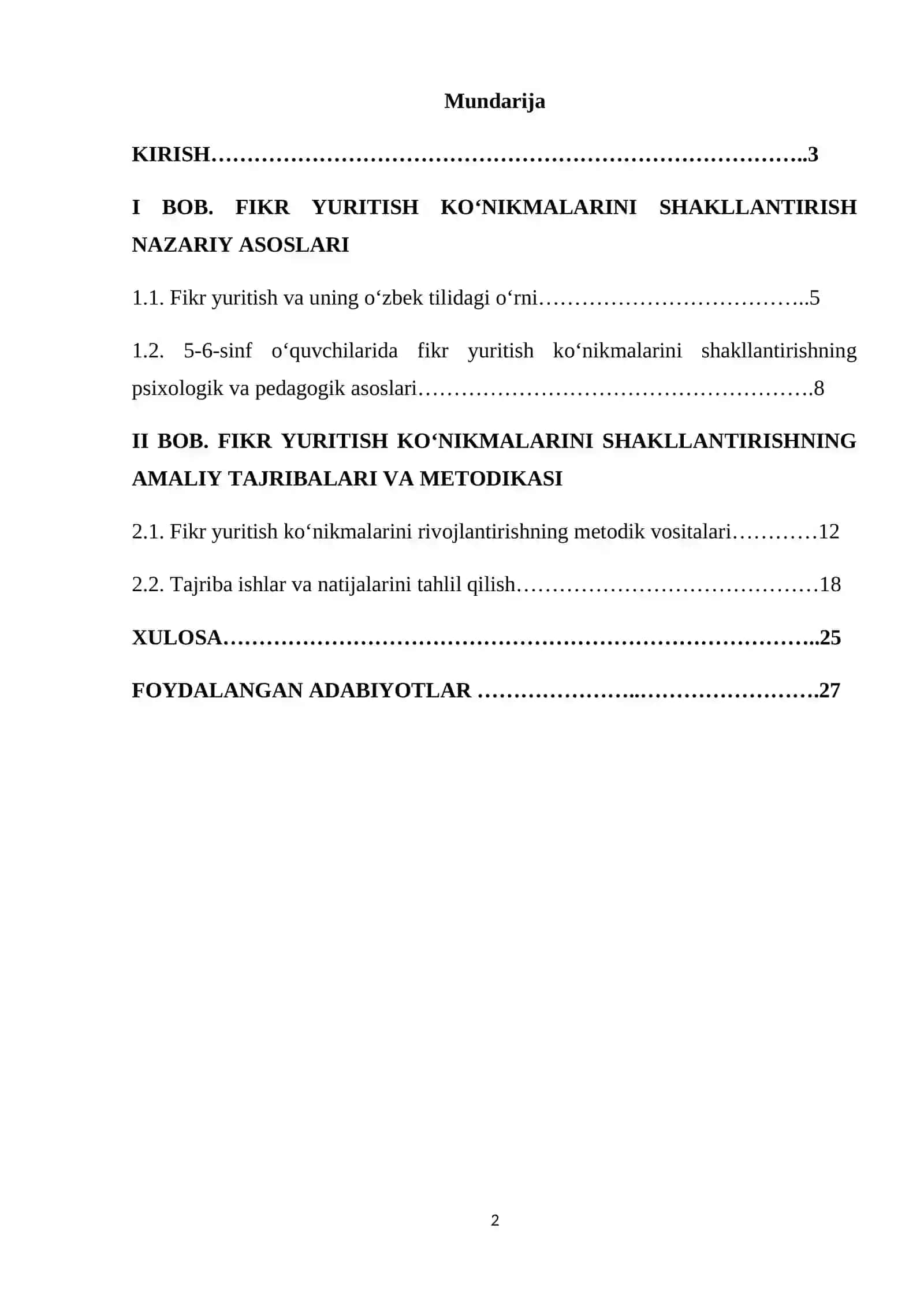 Mamirova Xolidaxon - "O‘zbek tilini o‘qitish metodikasi" kursi 2