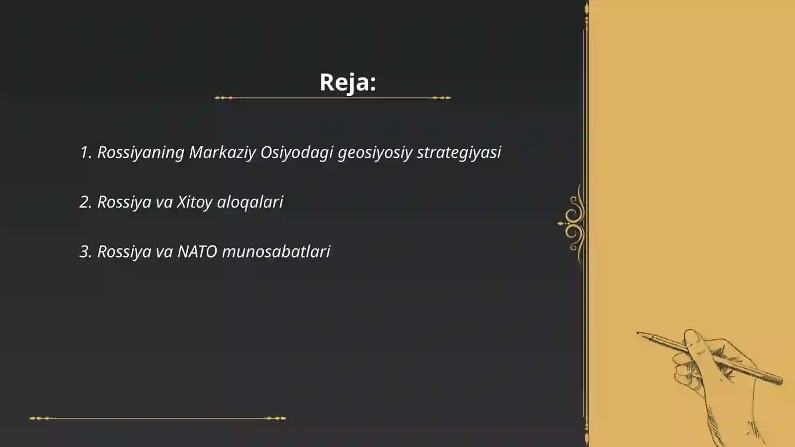 Rossiyaning Markaziy Osiyodagi geosiyosiy strategiyasi 2