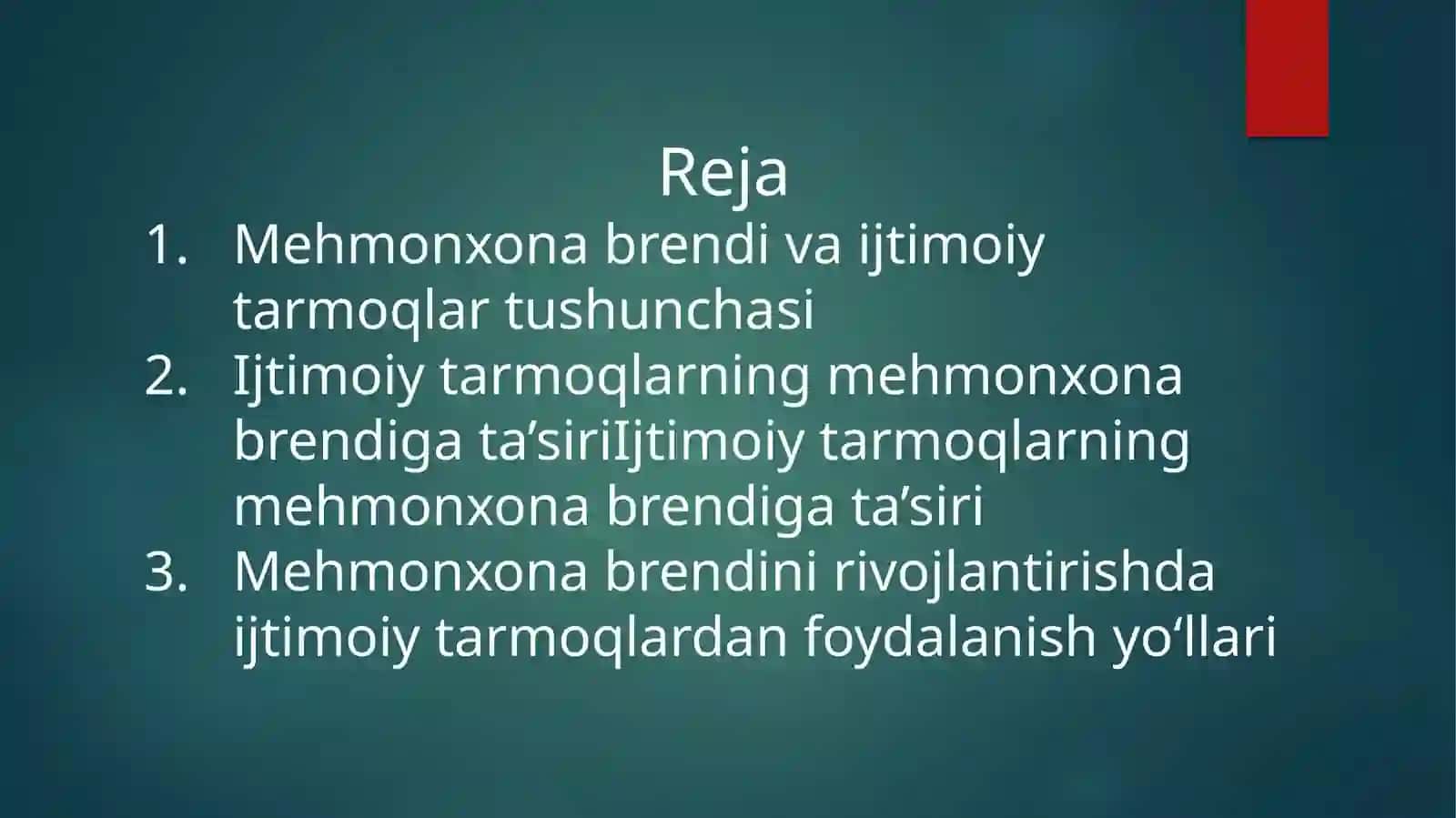 Ijtimoiy tarmoqlarning mehmonxona berindining ta'siri 2