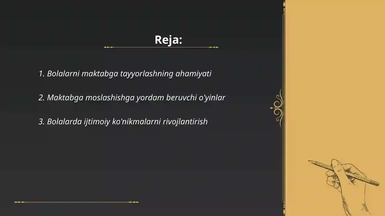 Bolalarni maktabga tayyorlashning ahamiyati 2