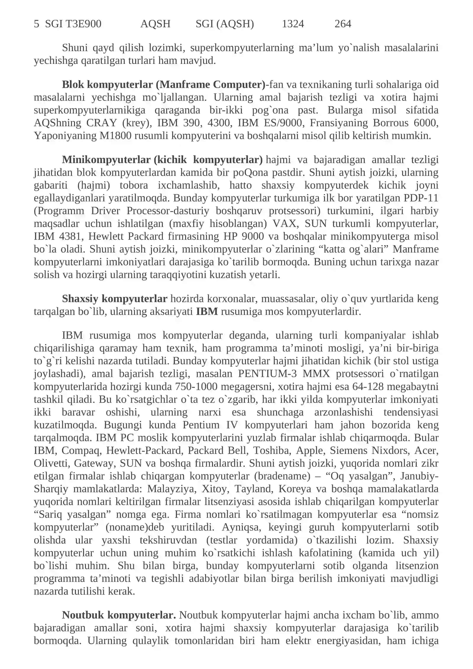 Kompyuterlarning texnik ta’minoti 2