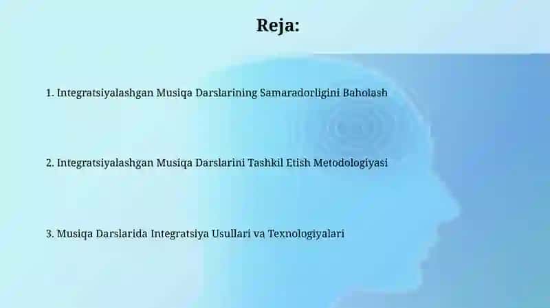 Musiqa mashg‘ulotlarida integrallashgan mashg‘ulotlarni tashkil etish metodikasi 2