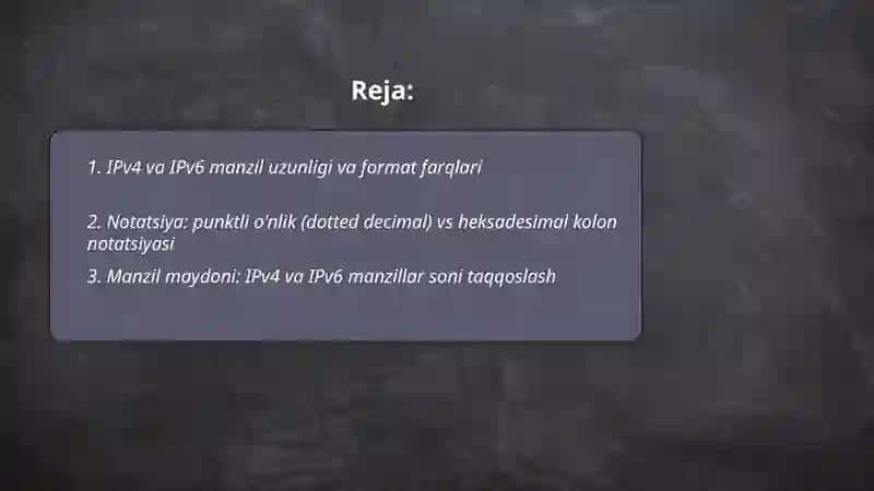 IP manzillash: IPv4 va IPv6 farqlari 2