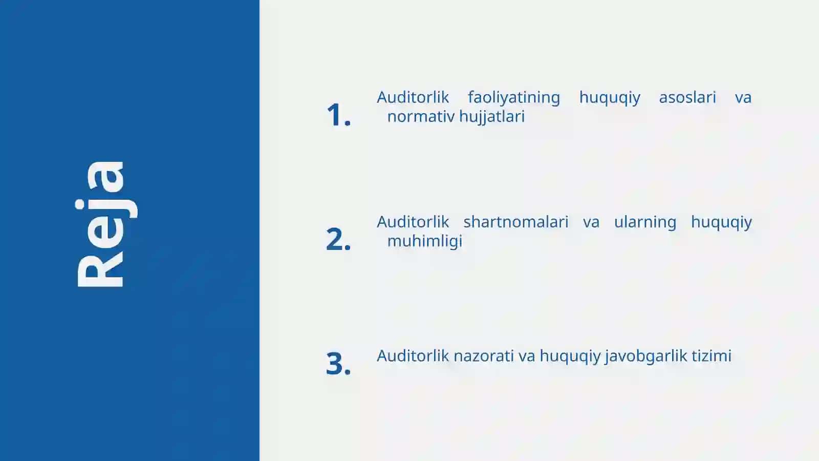 Oʻzbekistonda auditorlik faoliyatining huquqiy asoslari 2