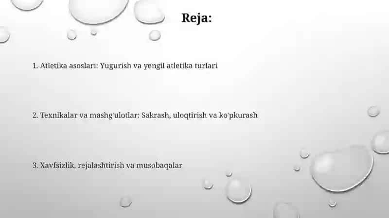 Yingil atlitika bilan shugʻullantirish va uni urgatish asoslari 2