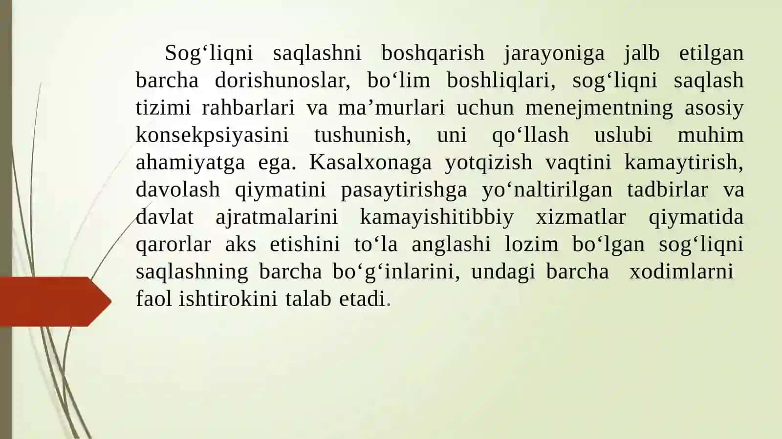 ADT Ijtimoiy gigiena va sog'liqni saqlashni boshqarish kafedrasi 4-ma'ruza: Menejmentda qaror qabul qilish jarayoni. Xodimlarni boshqarish 2
