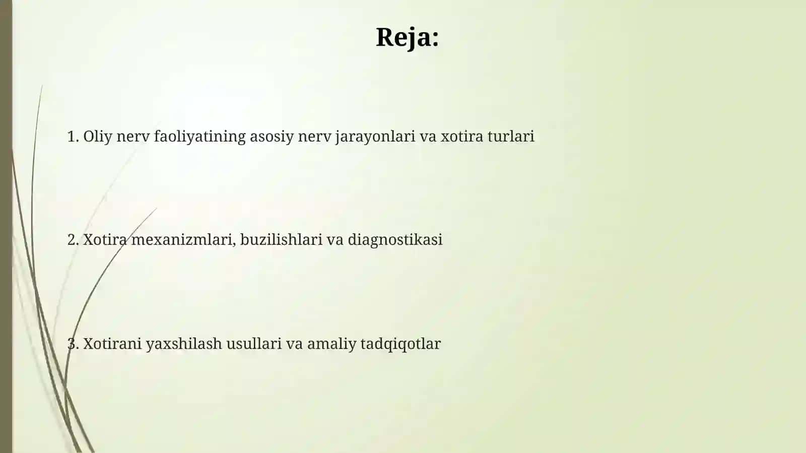Oliy nerv faoliyati.xotira xususiyatini aniqlash 2