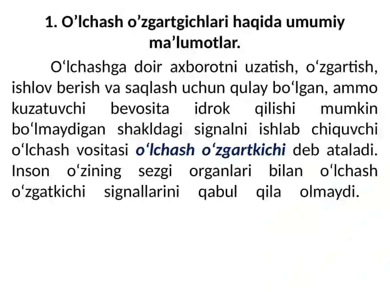 Noelektrik kattaliklarni o‘zgartgichlari 2