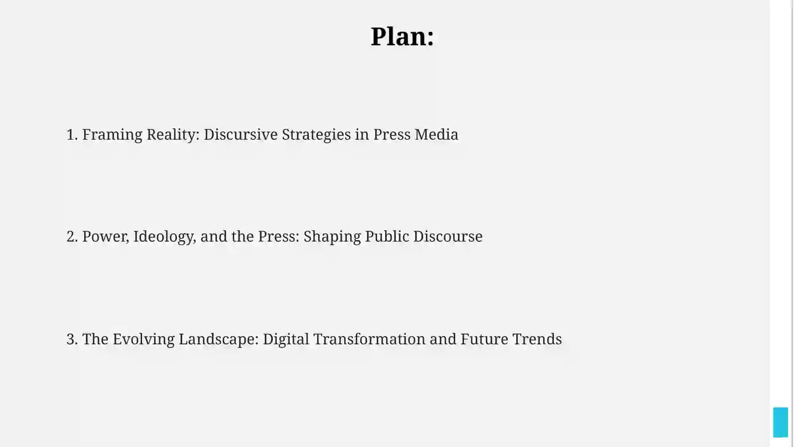 Discoursic features of the Pressmedia 2