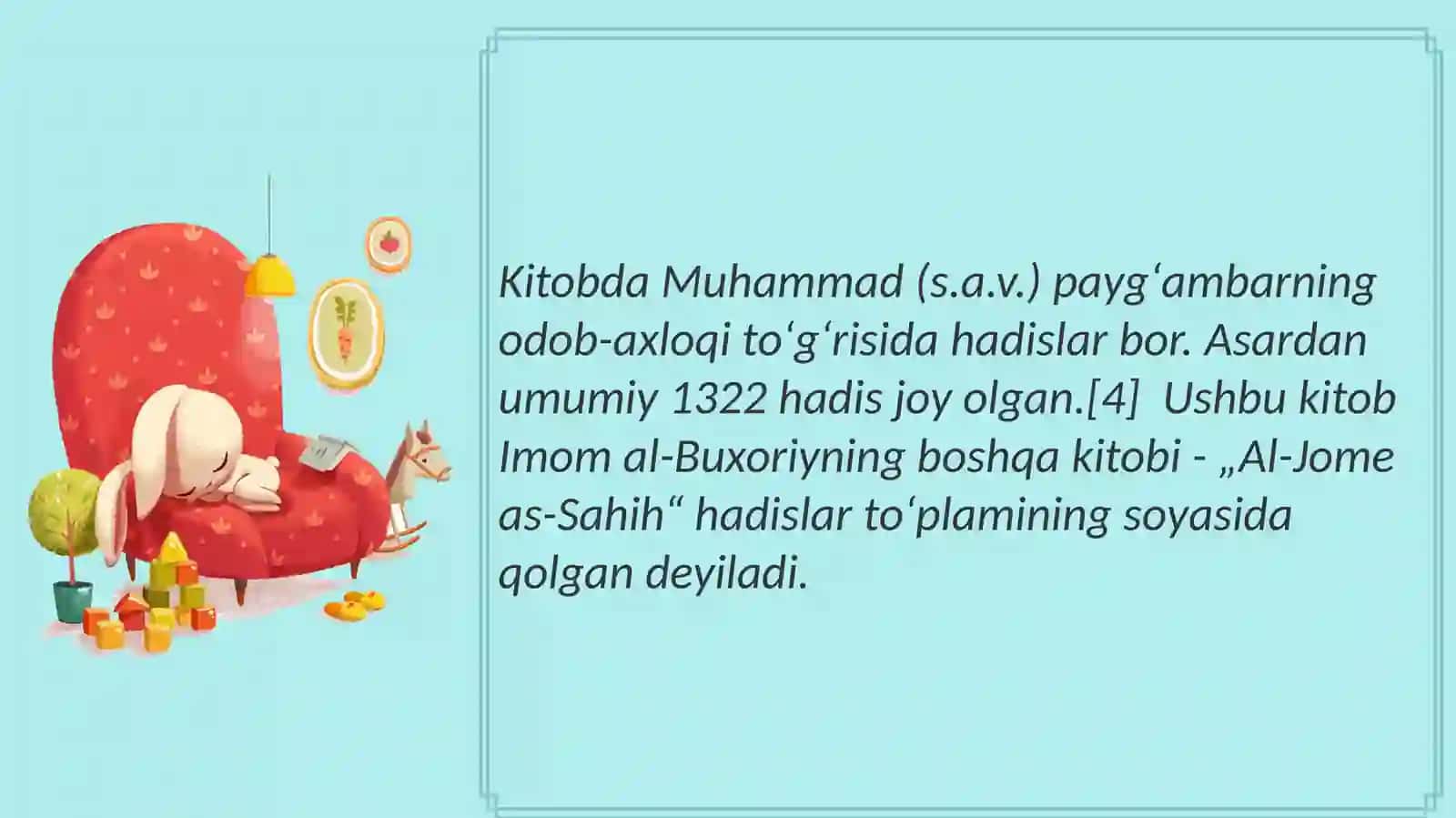 "Adab durdonalari" asarida hayvonot olamiga oid munosabat bandlarini o’rganish 2