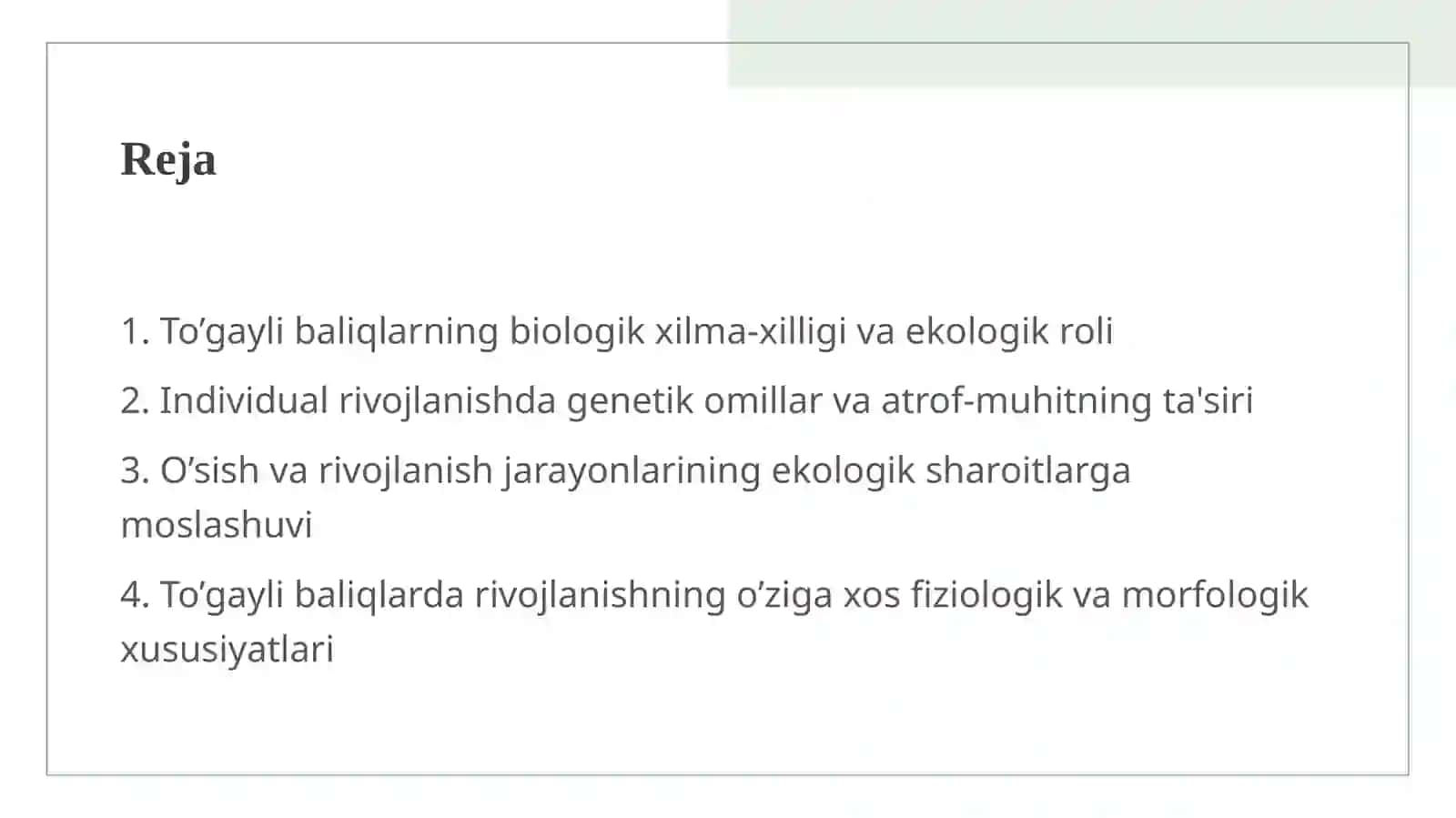 To’gayli baliqlarning individual rivojlanish xususiyatlari 2