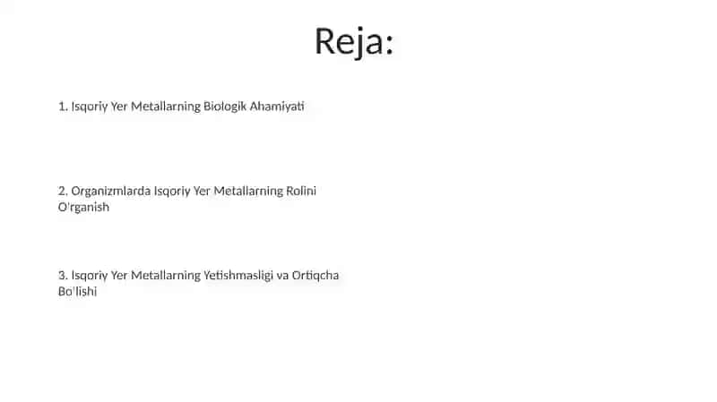 Ishqoriy metallarning biologik ahamiyati 2