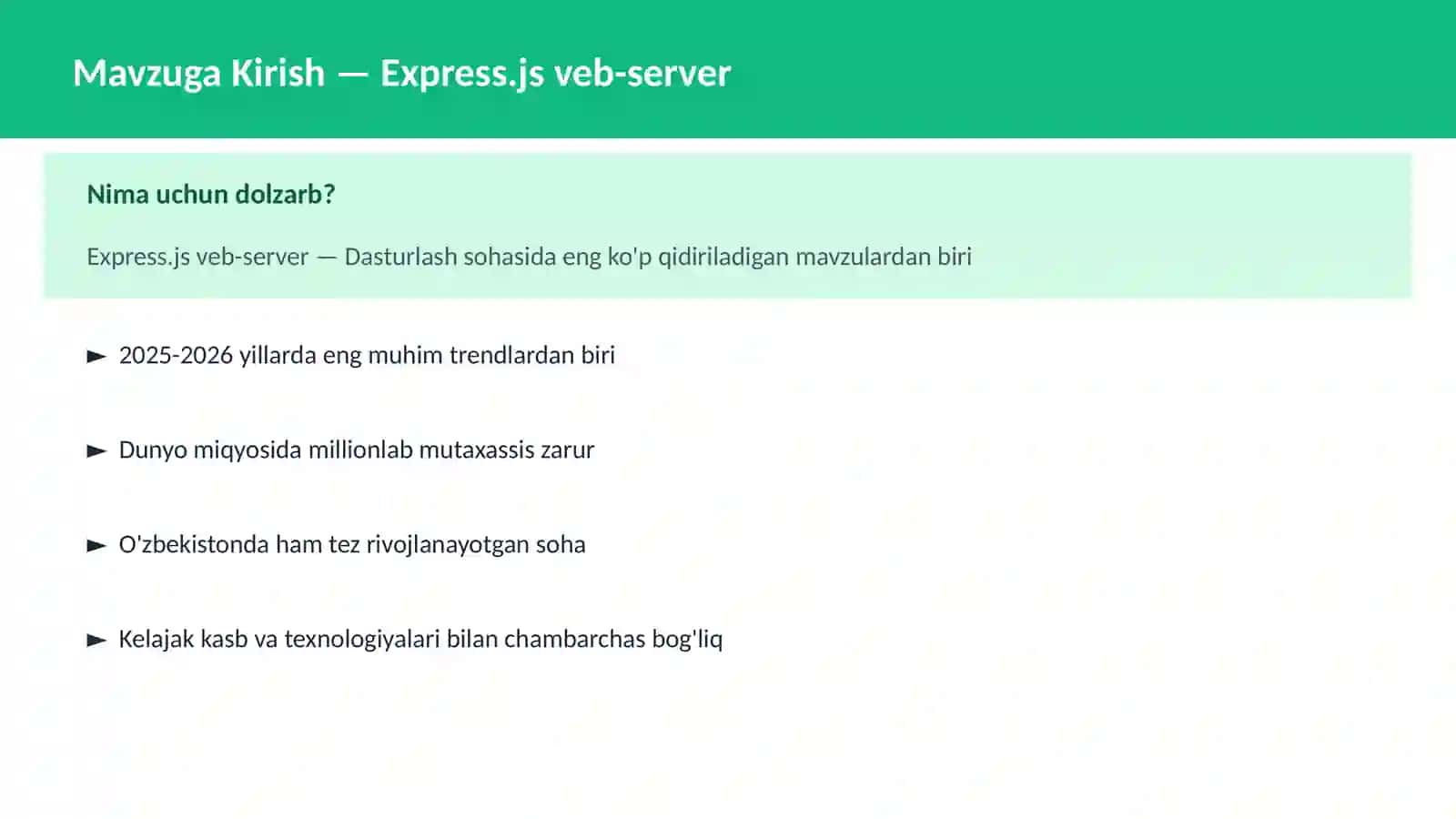 Express.js veb-server 2