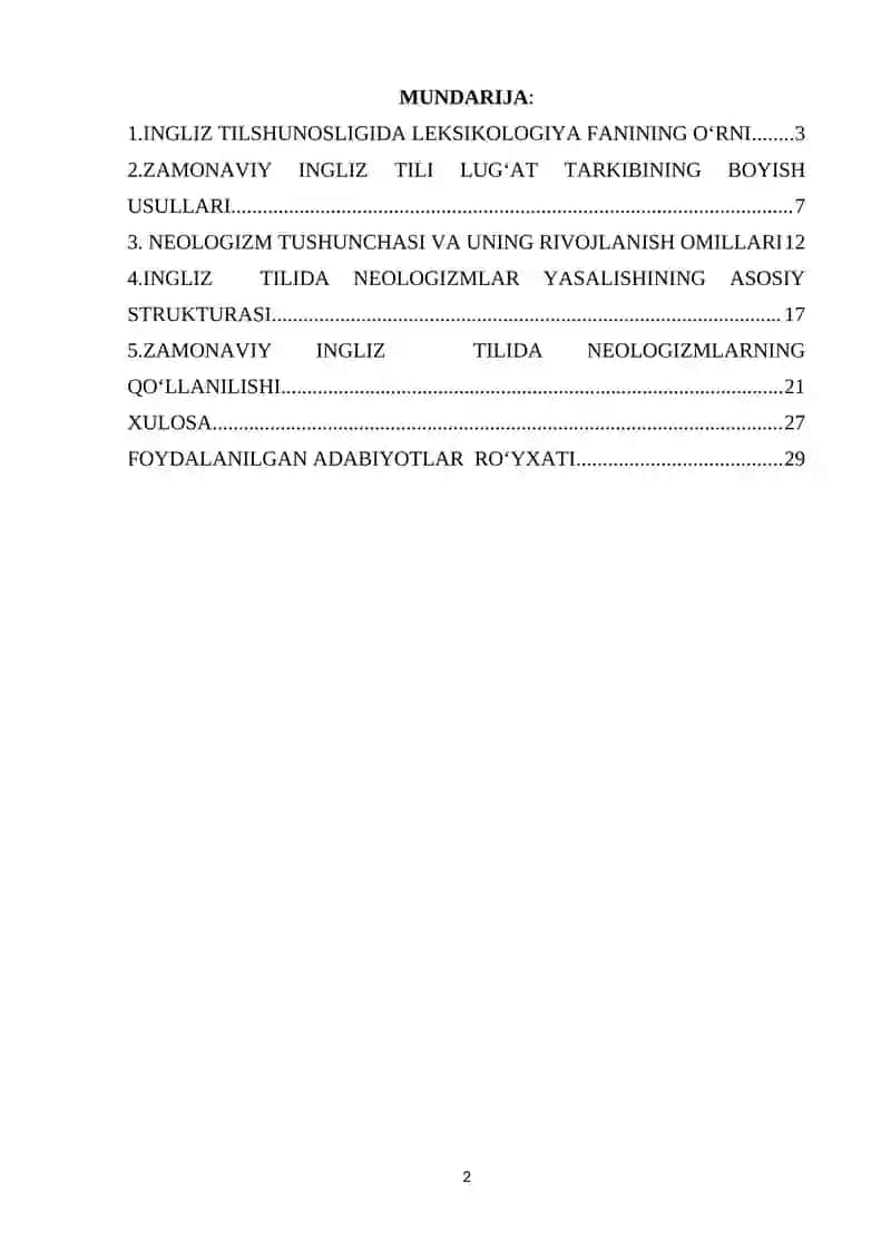 ZAMONAVIY INGLIZ TILIDA NEOLOGIZM VA ULARNING YARATILISH USULLARI 2