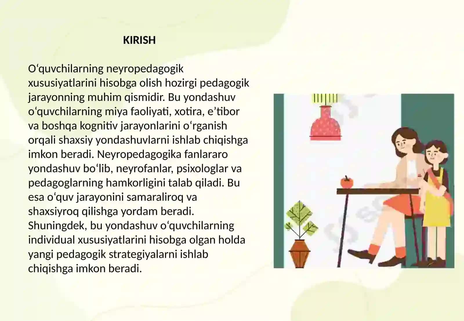 O‘quvchilarning neyropedagogik xususiyatlarini hisobga olish pedagogik muammo sifatida 2