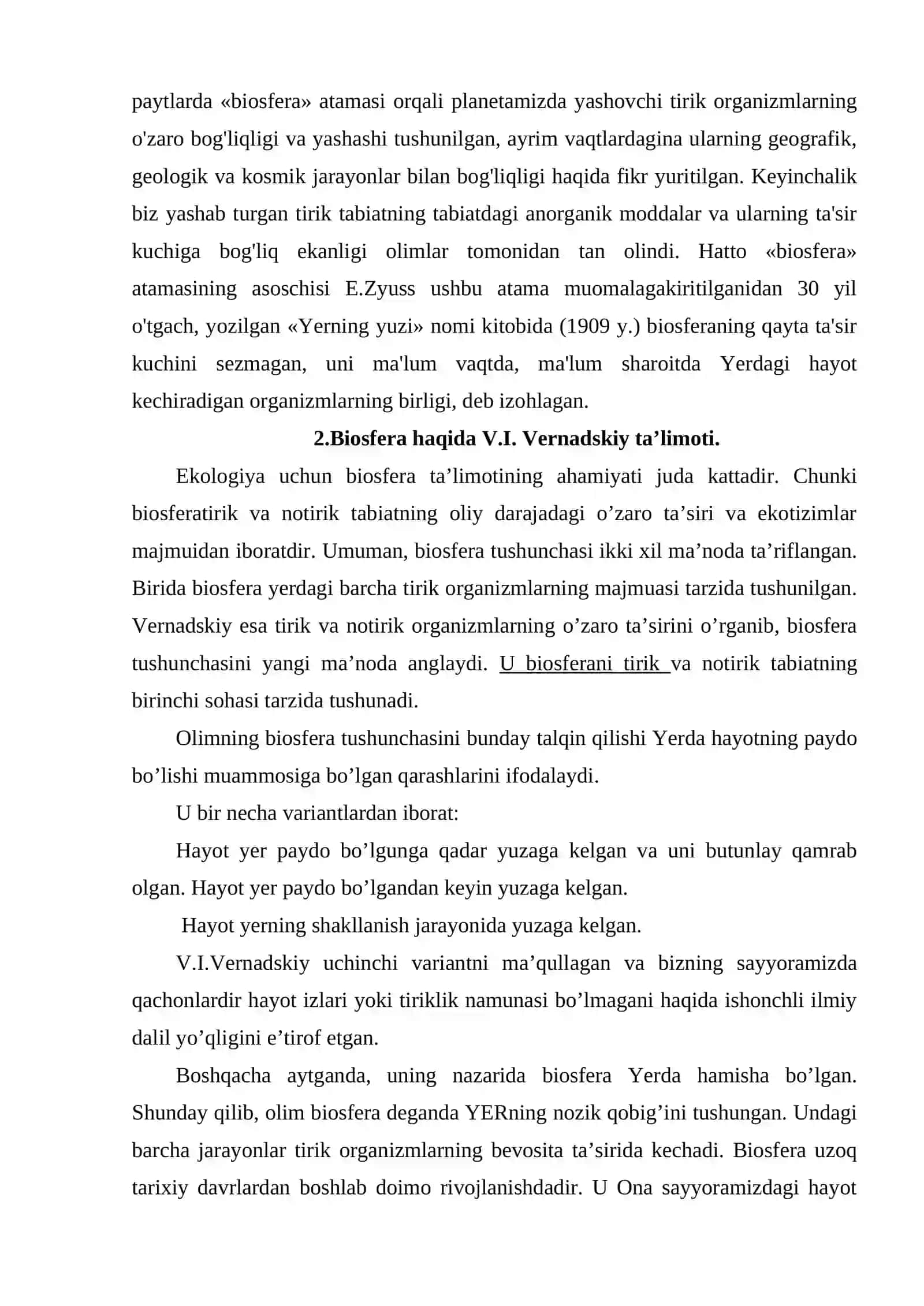 BIOSFERA HAQIDA TUSHUNCHA 2