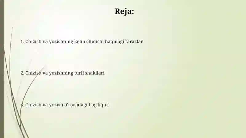 Chizish va yozishning turli shakllari 2