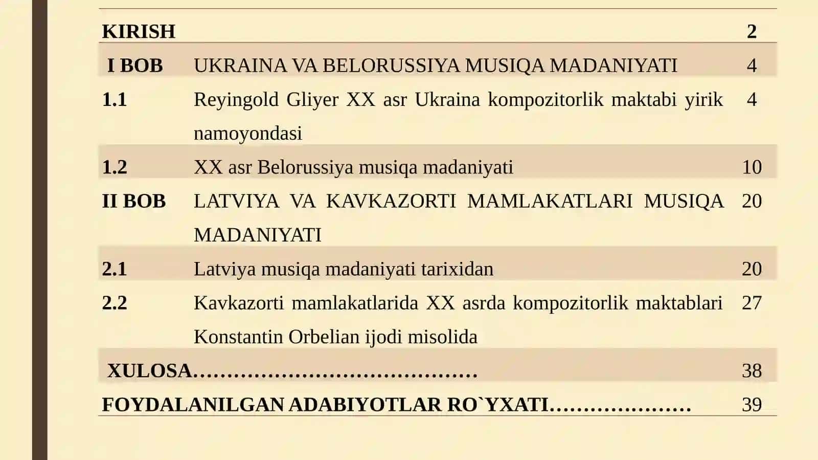 UKRAINA, BELORUSSIYA, BOLTIQBO`YI VA KАVKAZORTI MAMLAKATLARIDA XX ASRDA KOMPOZITORLIK MAKTABLARINING RIVOJLANISHI 2