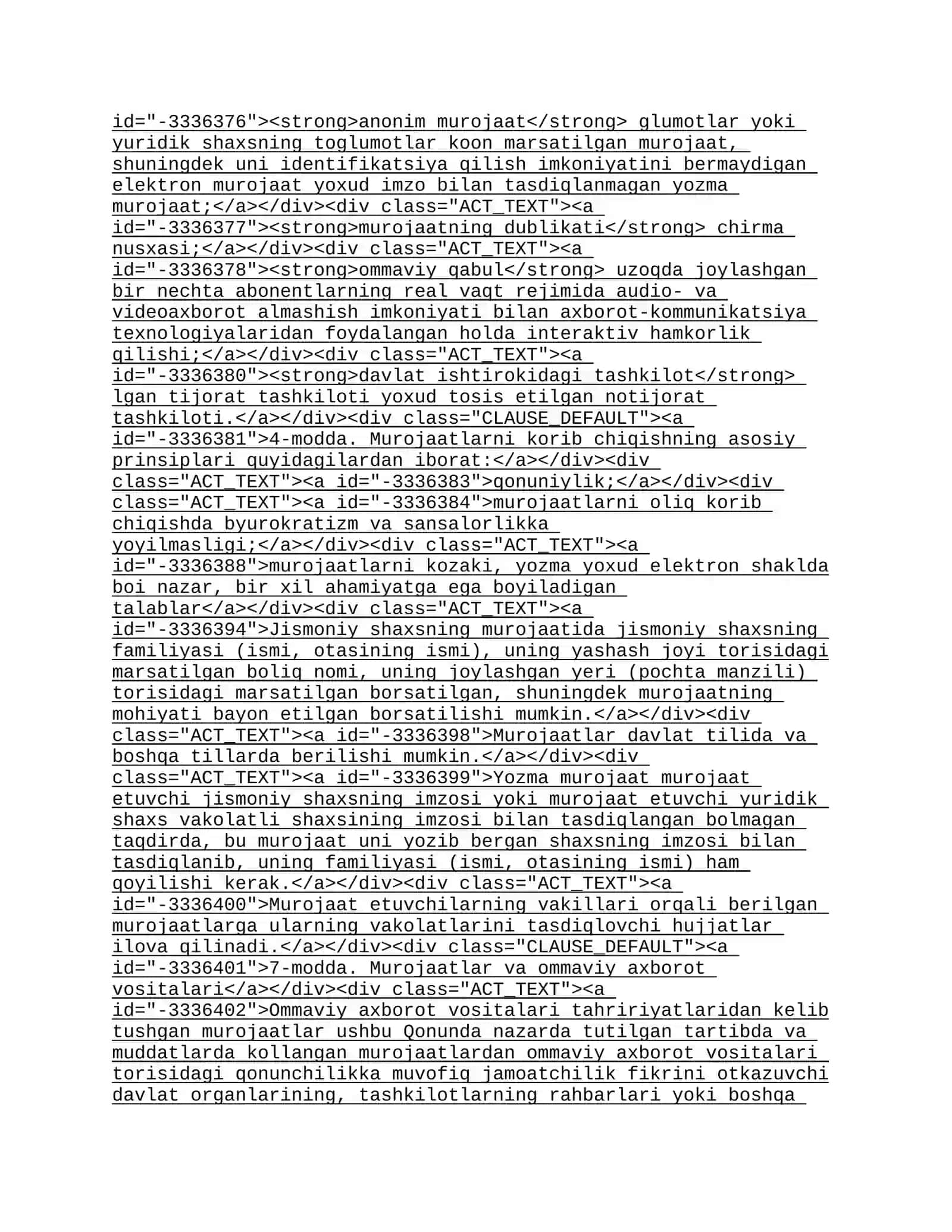 Ozbekiston Respublikasining Qonuni 2