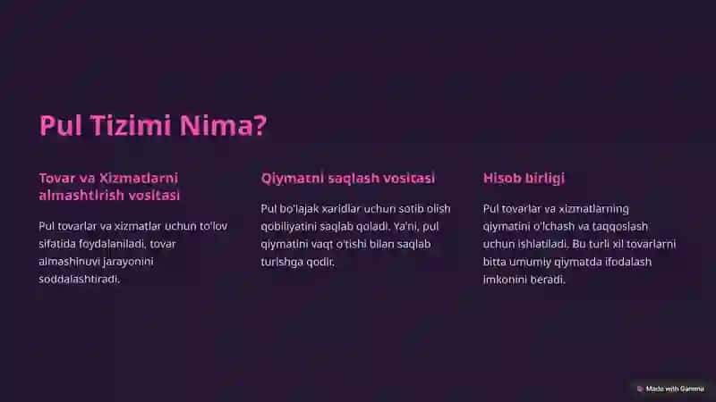 Pul Tizimi: Asosiy Tamoyillar va Jahon Iqtisodiyotidagi O'rni 2